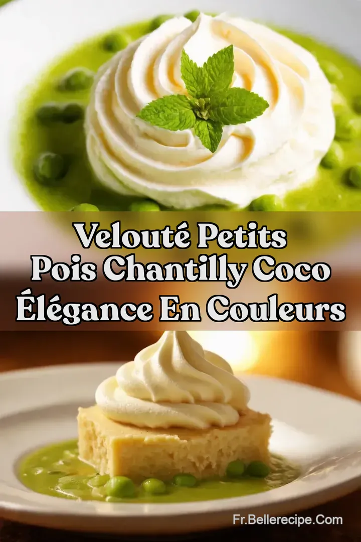 Velout&eacute; Petits Pois Chantilly Coco &Eacute;l&eacute;gance en Couleurs