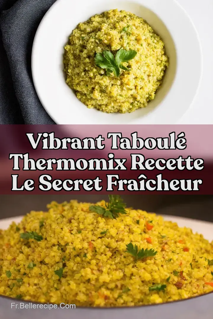 Vibrant Taboul&eacute; Thermomix Recette Le secret Fra&icirc;cheur