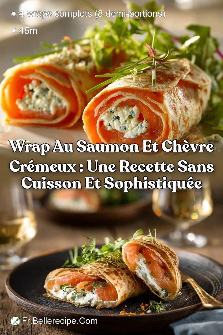 Wrap au saumon et ch&egrave;vre cr&eacute;meux : Une recette sans cuisson et sophistiqu&eacute;e