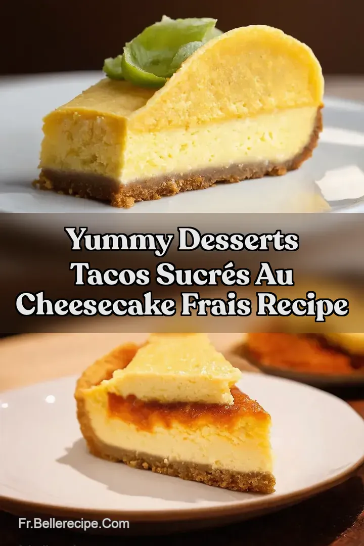 Yummy Desserts Tacos Sucr&eacute;s au Cheesecake Frais Recipe