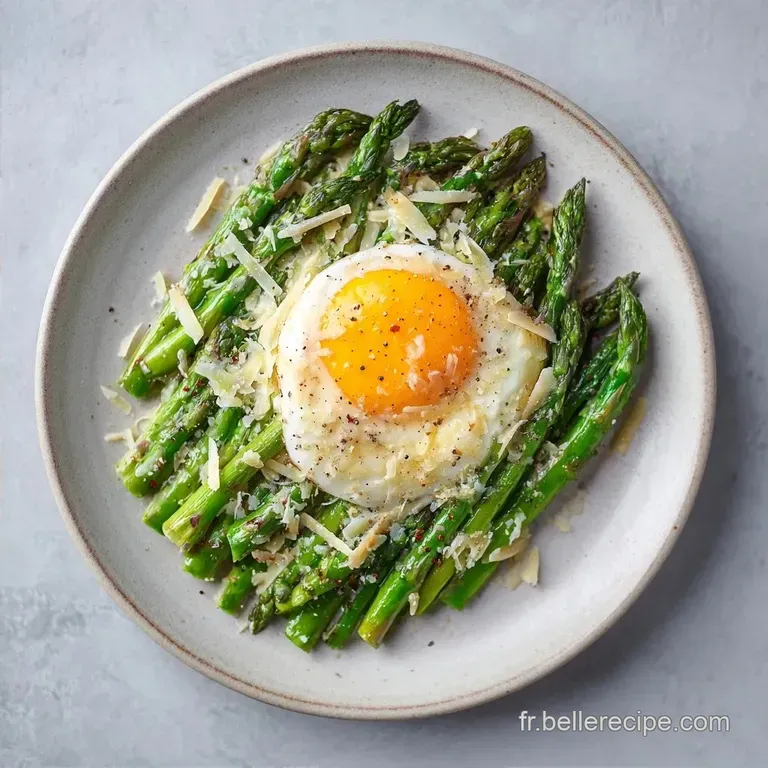 Asperges Vertes Mimosa et Copeaux de Comt&eacute;
