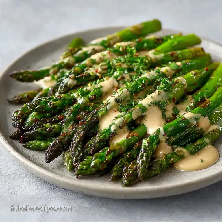 Asperges Vertes R&ocirc;ties & Sauce Tahine Onctueuse