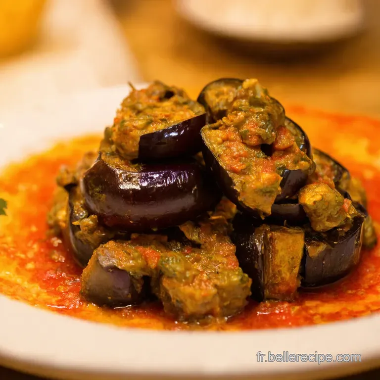 Aubergines Farcies &Agrave; La Chakchouka presentation