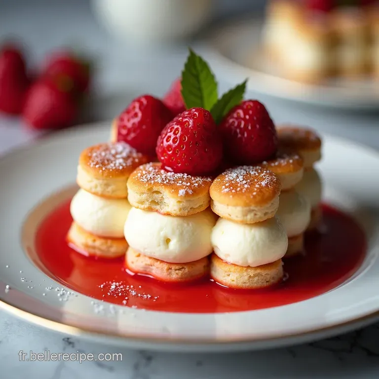 Bavarois Fraises Sp&eacute;culoos La Douceur Croquante