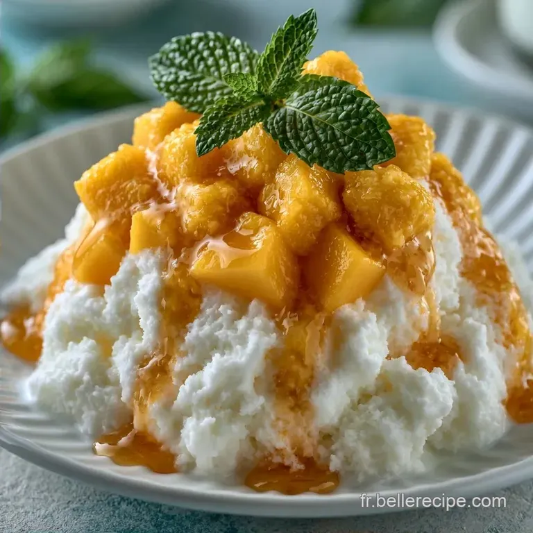 Bingsu Glace Pil&eacute;e Maison &agrave; la Mangue