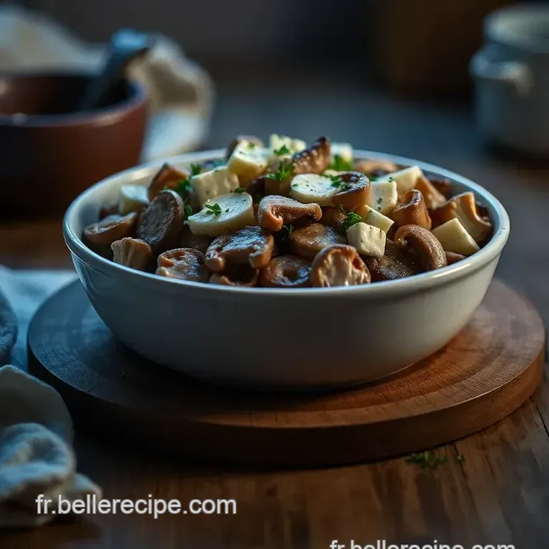 Bouch&eacute;es De Champignons Farcis Au Fromage De Ch&egrave;vre Et Herbes Fra&icirc;ches presentation