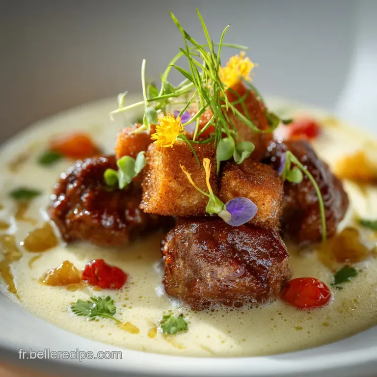 Boulette De Viande Bouillon Coco L&eacute;vasion Cr&eacute;meuse Au Gingembre Et Citronnelle presentation