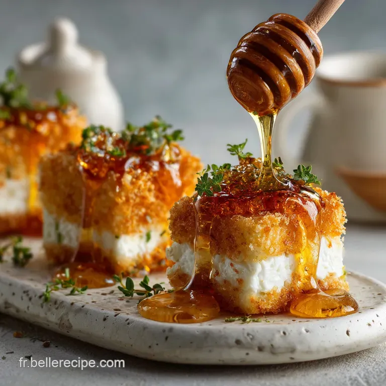 Elegant arrangement of crispy, golden brick pastry triangles on a white plate. Herb sprig garnish adds a touch of freshnes...