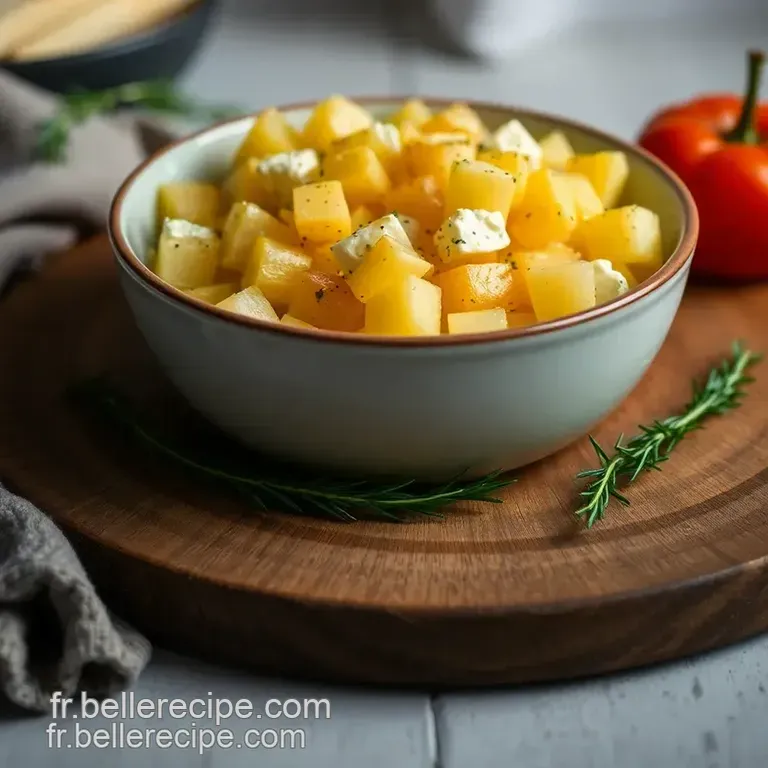 Bricks De Pomme De Terre Et Fromage Fum&eacute; presentation