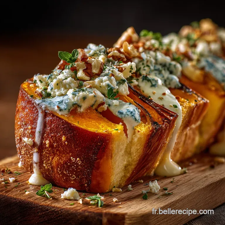 Brioche butternut et roquefort lAutomnale Gourmande et son c&oelig;ur cr&eacute;meux