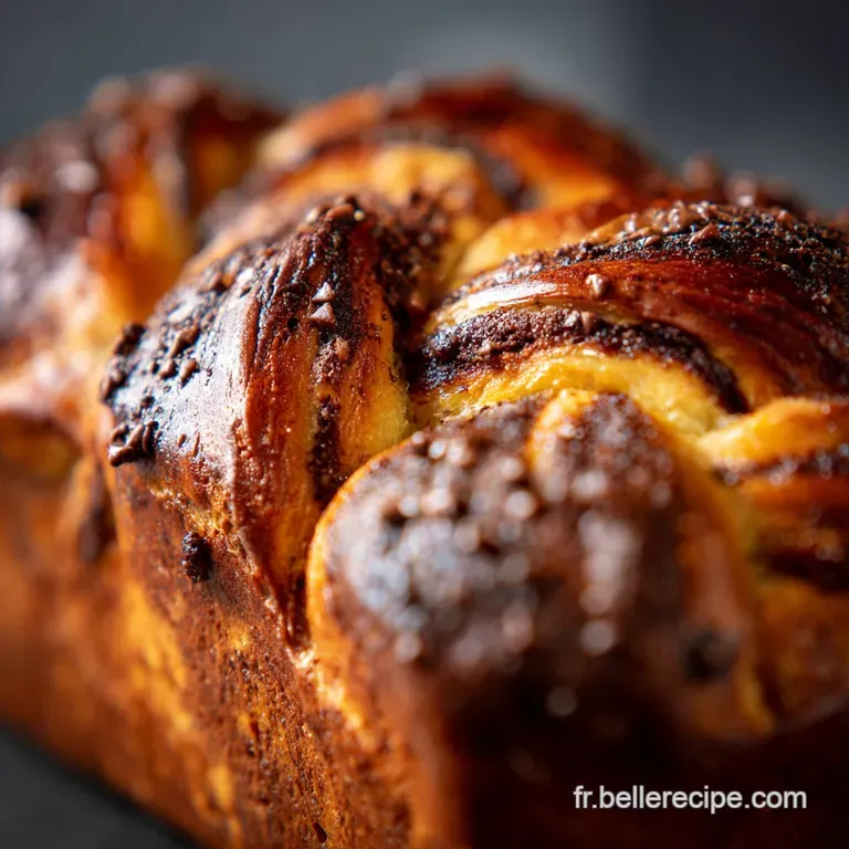La Reine Des Gourmandises Brioche Tress&eacute;e Chocolatnoisette presentation