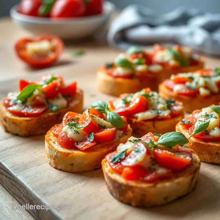 Bruschetta Bella Vita: Tomates Et Mozzarella presentation