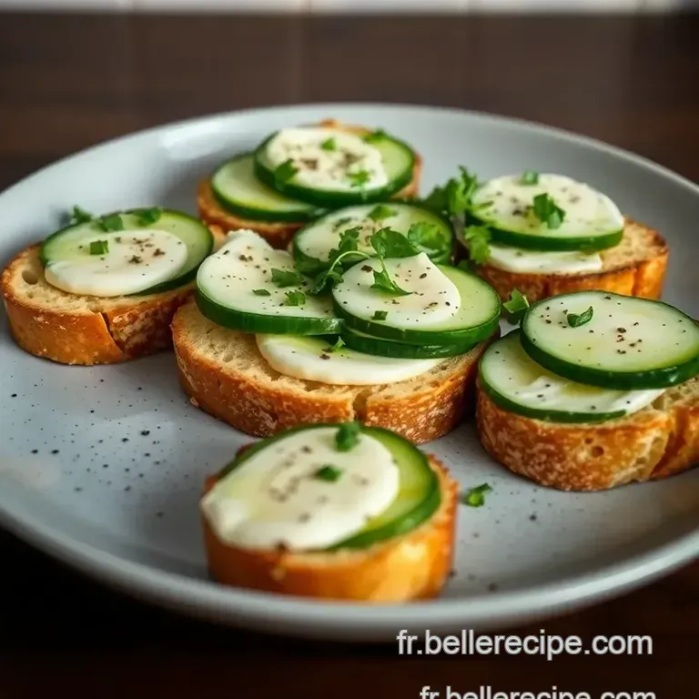 Bruschetta Printani&egrave;re Aux Asperges Vertes Et Mozzarella presentation