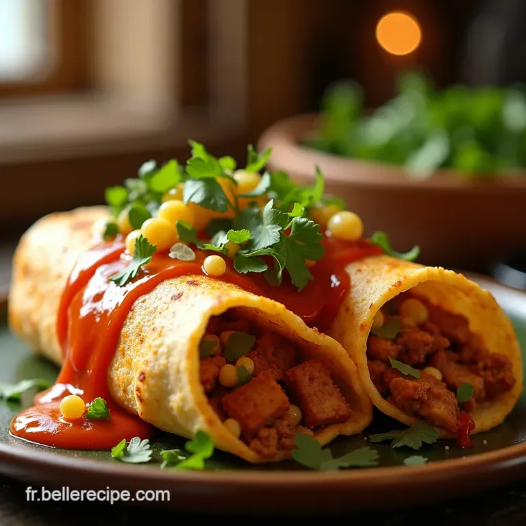 Burritos De Luxe B&oelig;uf Effiloch&eacute; &Agrave; Ladobo Et Comt&eacute; presentation