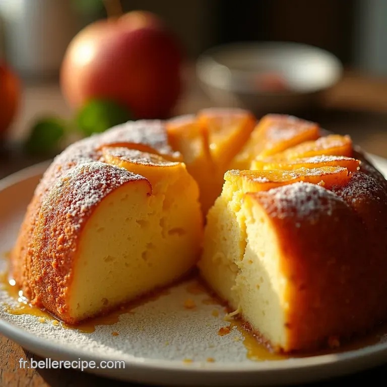 Le C&oelig;ur De Pomme Cake Moelleux Traditionnel Aux Pommes Caram&eacute;lis&eacute;es presentation