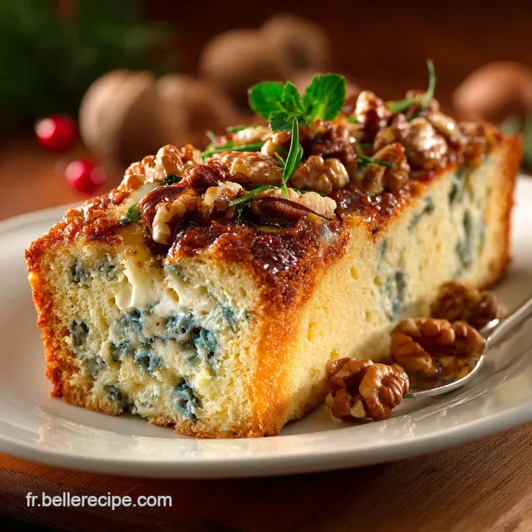 Cake Roquefort et noix Le Cake Sal&eacute; Royal Moelleux et Facile