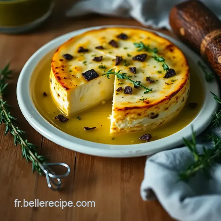 Camembert R&ocirc;ti Aux Herbes Et Ail presentation