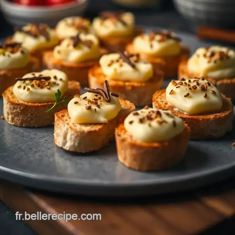 Canap&eacute;s Ap&eacute;ritifs Cr&eacute;meux Aux &Eacute;pices Et L&eacute;gumes Croquants presentation