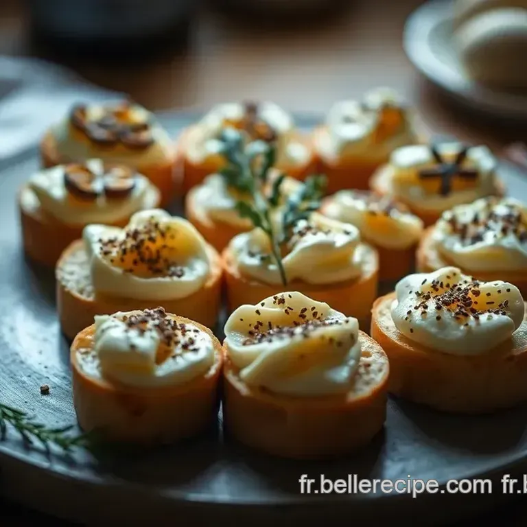 Canap&eacute;s Ap&eacute;ritifs Cr&eacute;meux aux &Eacute;pices et L&eacute;gumes Croquants