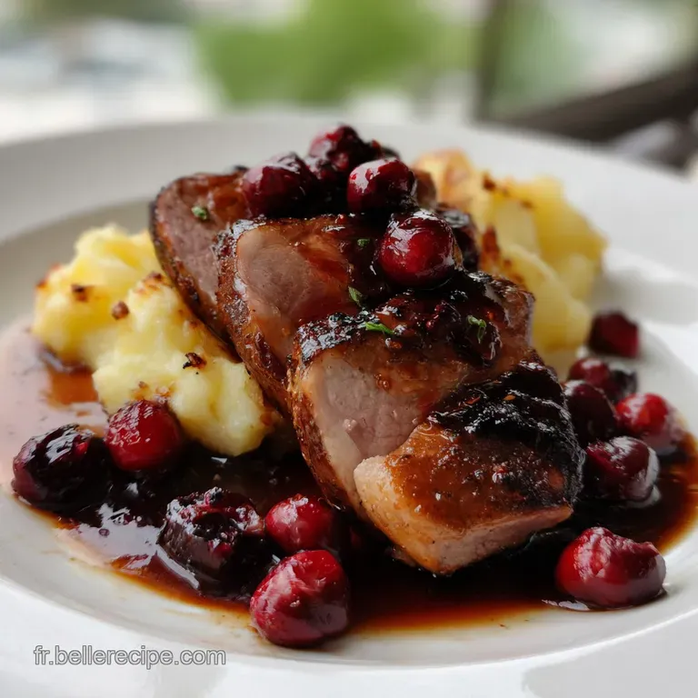 Repas danniversaire : Canard R&ocirc;ti Sauce Cerise &Eacute;poustouflant