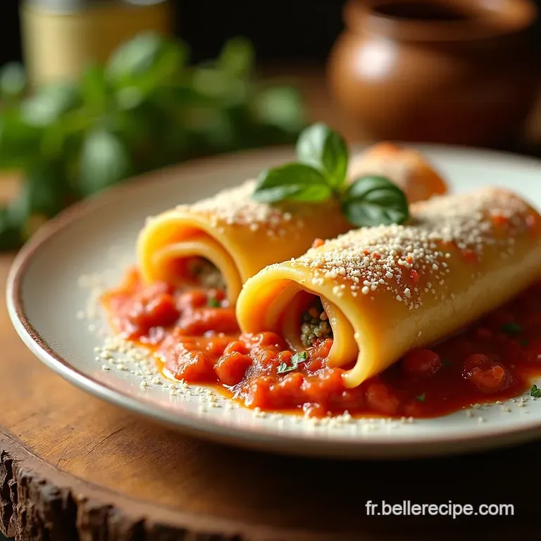 Cannelloni &Agrave; La Sicilienne Le Soleil De Palerme En Assiette presentation