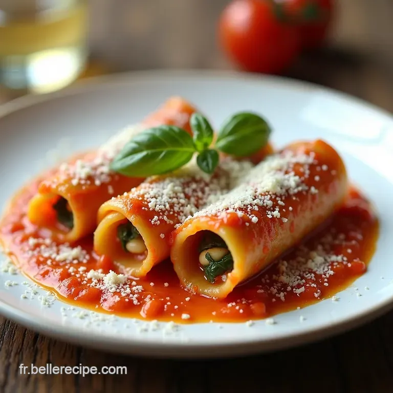 CANNELLONI &Agrave; LA SICILIENNE LE SOLEIL DE PALERME EN ASSIETTE