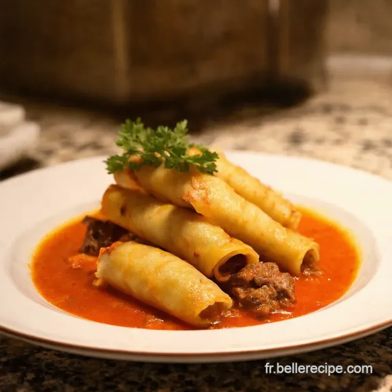 Cannelloni Alla Carne Gratinati Con Besciamella presentation