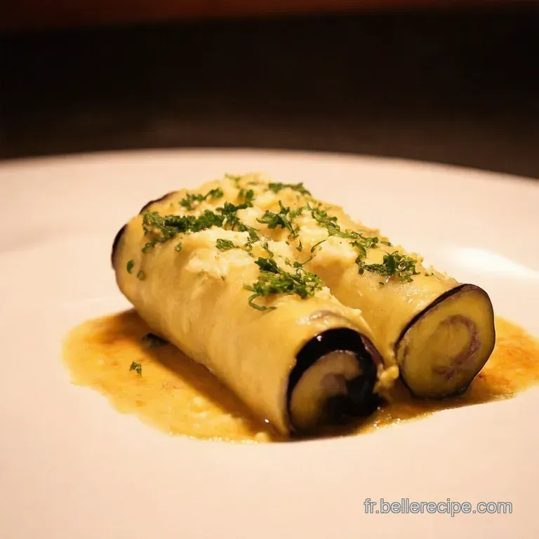Cannellonis Daubergine &Agrave; La Ricotta Et Basilic presentation