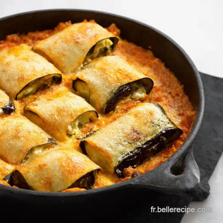 Cannellonis dAubergine &agrave; la Ricotta et Basilic