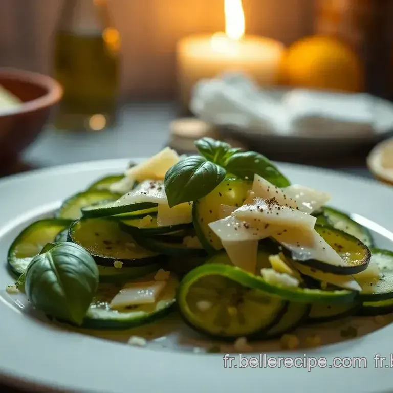 Carpaccio de courgettes au parmesan