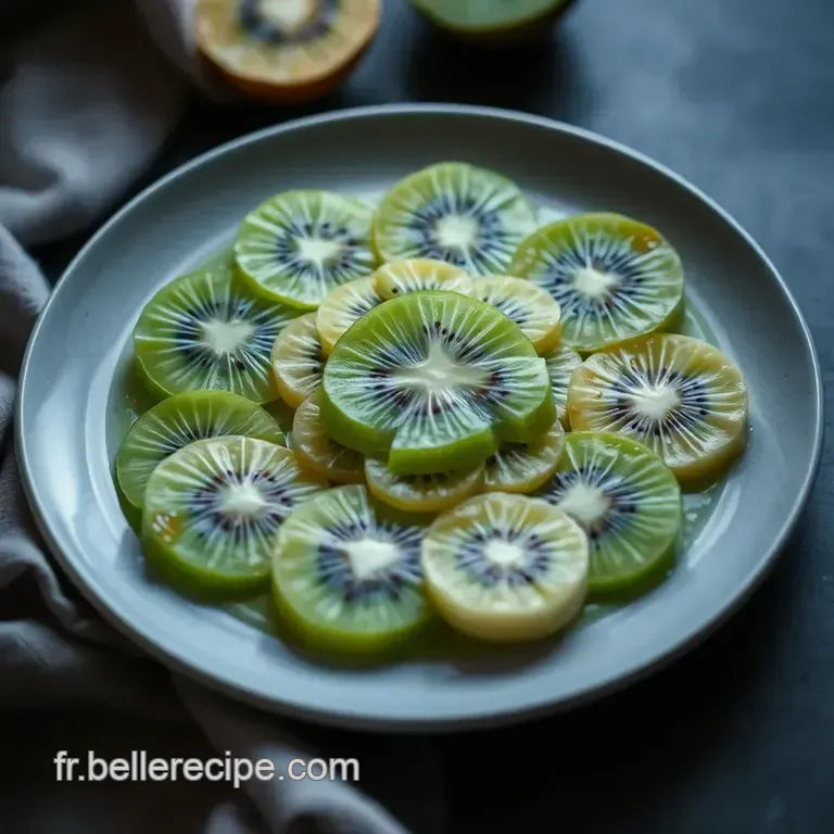 Carpaccio De Kiwi Et Banane presentation
