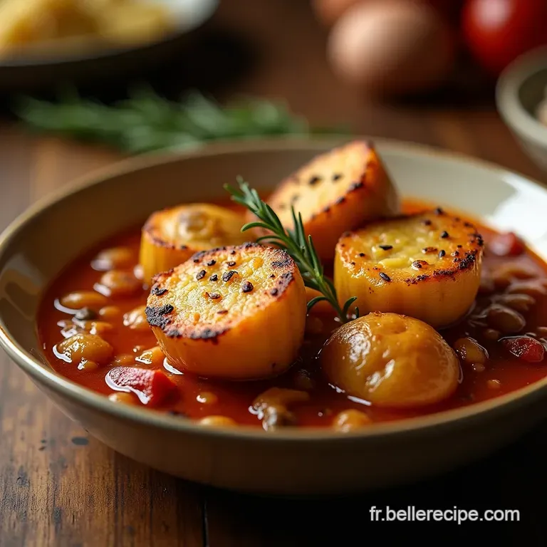 Le Cassoulet Crole Du Chef Richesse Rustique Et Cro&ucirc;te Dor&eacute;e presentation