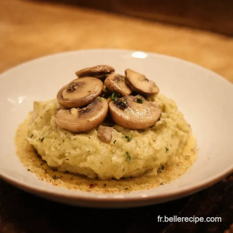Champignons Cr&egrave;meux &Agrave; Lail Et Au Parmesan presentation