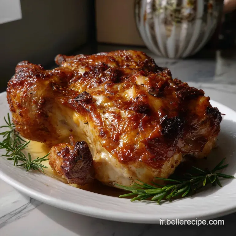 Chapon No&euml;l Recette : R&ocirc;tissage Lent Parfait