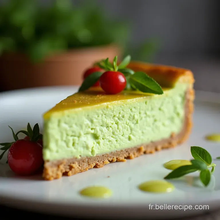 Le Vert et Rose Cheesecake Cr&eacute;meux Avocat Saumon Fum&eacute; Cro&ucirc;te Croustillante aux Graines