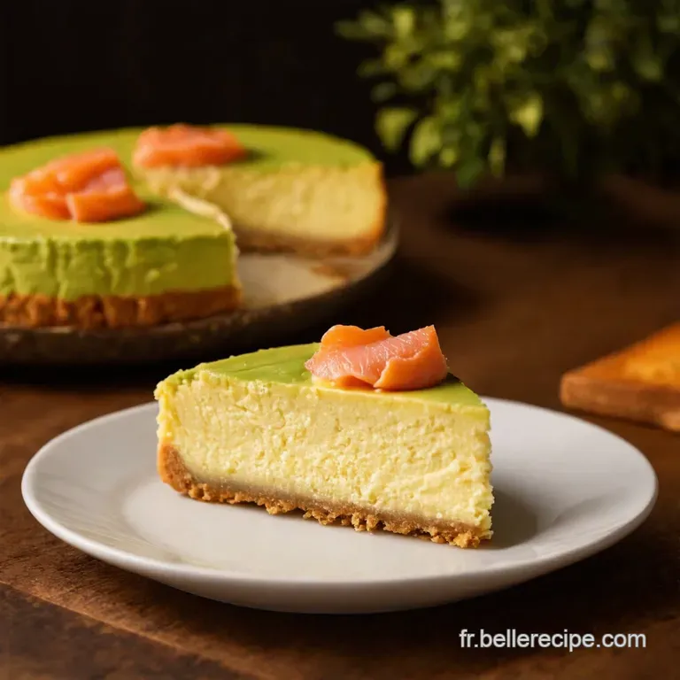 Cheesecake Sal&eacute; Avocat Et Saumon Un Festin De Fra&icirc;cheur presentation