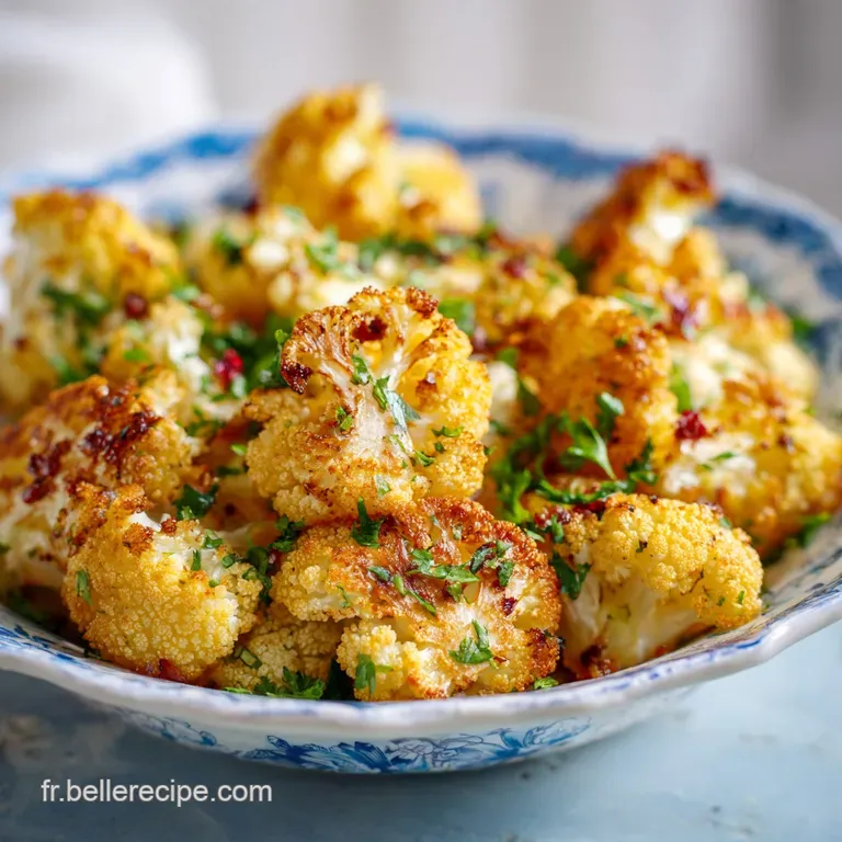 A single golden-brown cauliflower steak, dusted with smoked paprika, artfully placed on a dark plate.