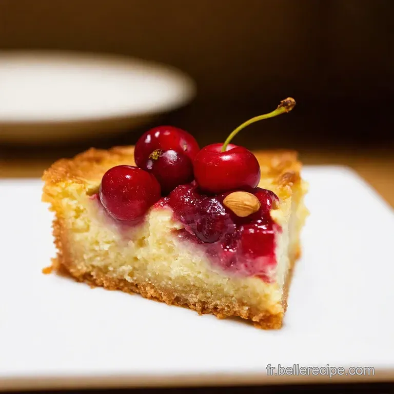 Clafoutis Express Aux Cerises Et Amandes Grill&eacute;es presentation