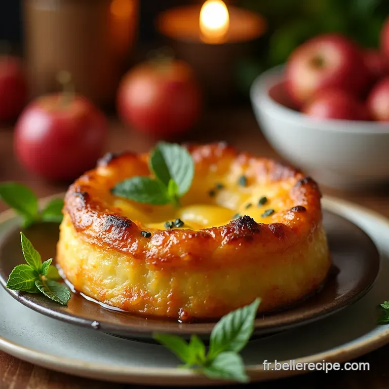 Clafoutis Pralin&eacute; Aux Pommes Caram&eacute;lis&eacute;es presentation