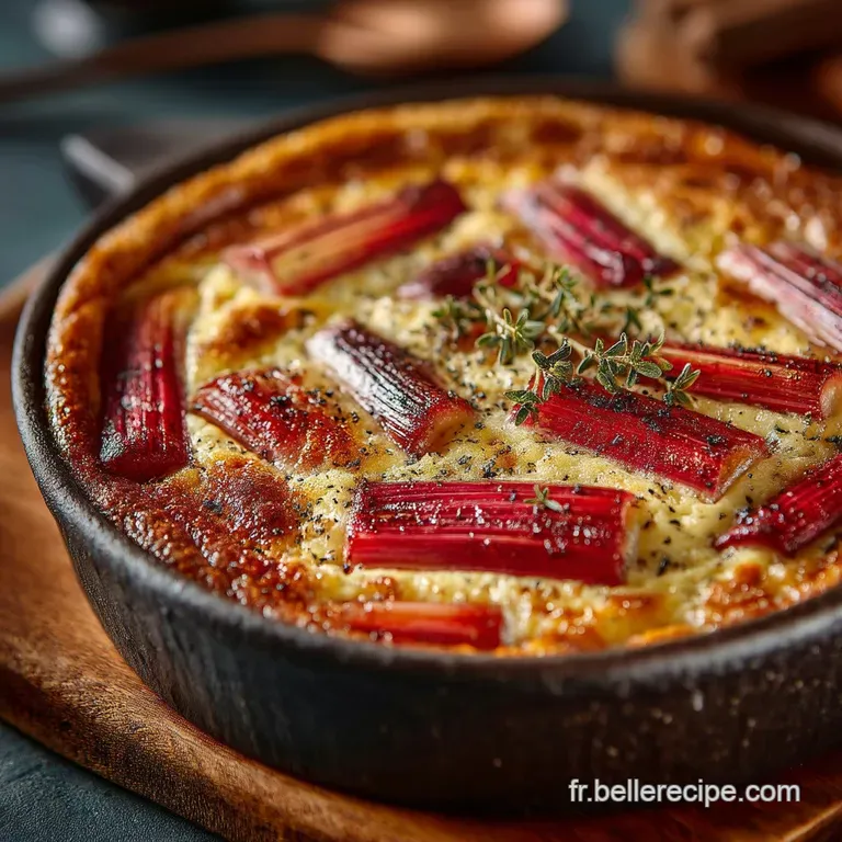 Clafoutis &Agrave; La Rhubarbe Le D&eacute;lice Acidul&eacute; Du Printemps presentation