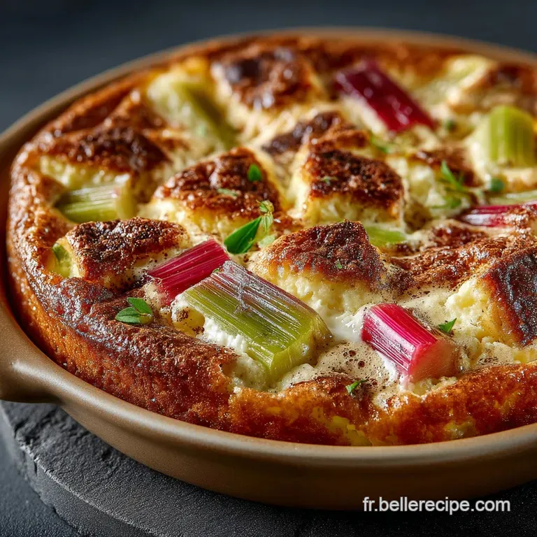 Clafoutis &agrave; la Rhubarbe Le D&eacute;lice Acidul&eacute; du Printemps