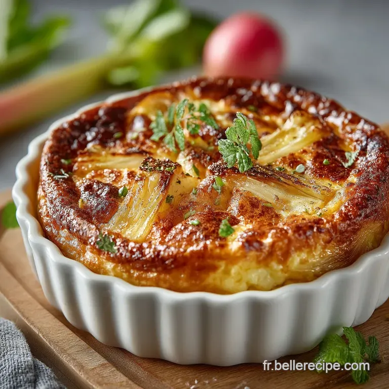 Clafoutis Moelleux &agrave; la Rhubarbe et Zeste de Citron Vert Le Go&ucirc;t de l&Eacute;veil Printanier