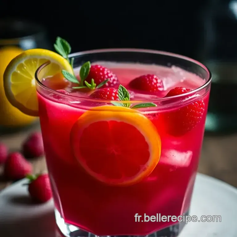 Cocktail Framboise-Citronnelle presentation