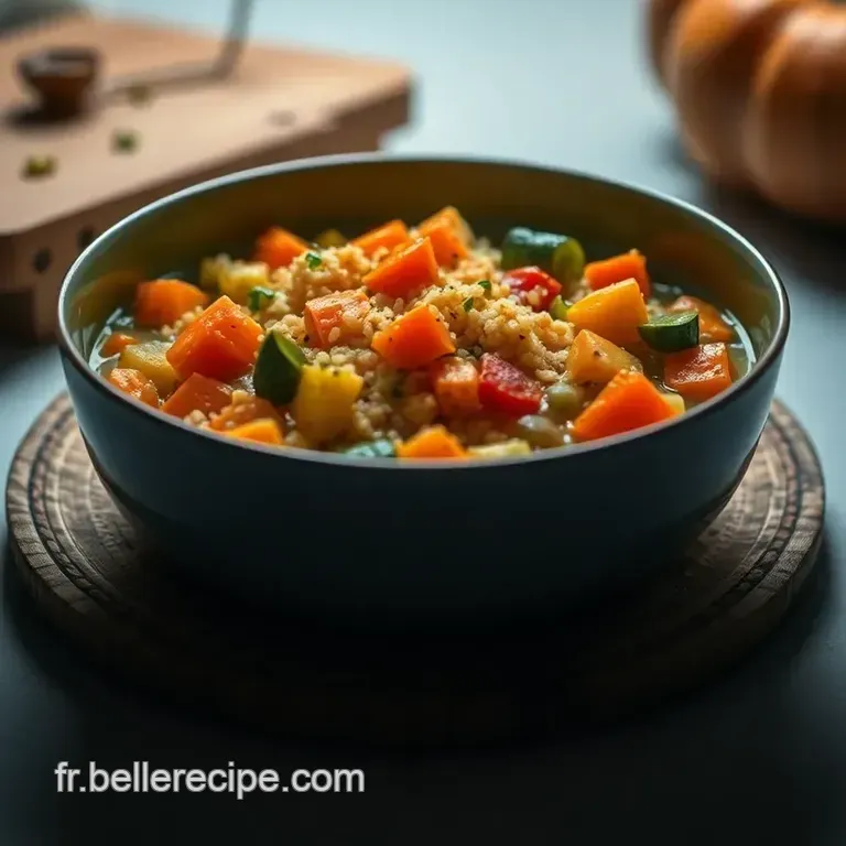 Cocotte De L&eacute;gumes D automne Au Curcuma Et Quinoa presentation