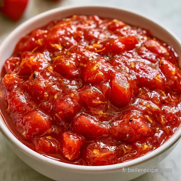 Confiture Fraise Citron Poivre au Poivre Noir