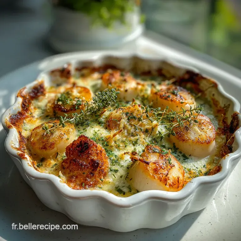 Coquilles Saint-Jacques Gratin&eacute;es Maison