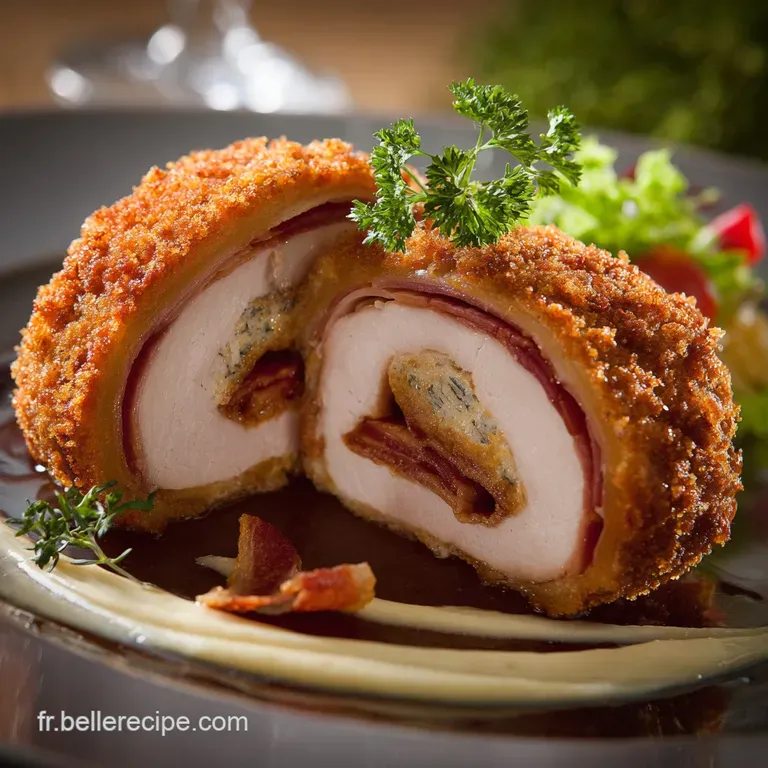 Cordon Bleu Au Beaufort Et Au Bacon Le Classique Revisit&eacute; Fa&ccedil;on Montagnard presentation