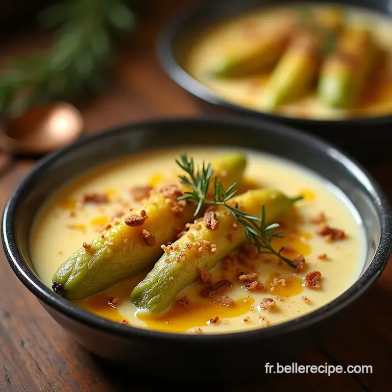Douceur Exotique Courgettes Fondantes Au Lait De Coco Agr&eacute;mentees De Coriandre presentation
