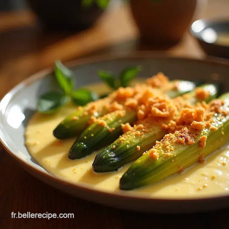 Douceur Exotique Courgettes Fondantes Au Lait De Coco Et Nuage De Curry Doux presentation