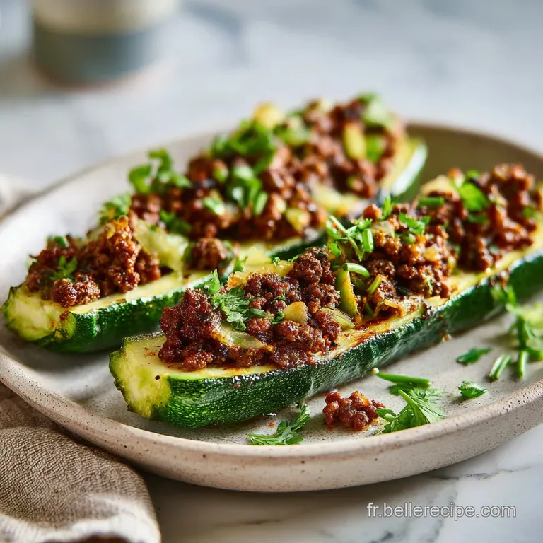 Courgettes Farcies L&eacute;g&egrave;res: Viande Hach&eacute;e